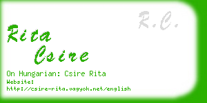 rita csire business card